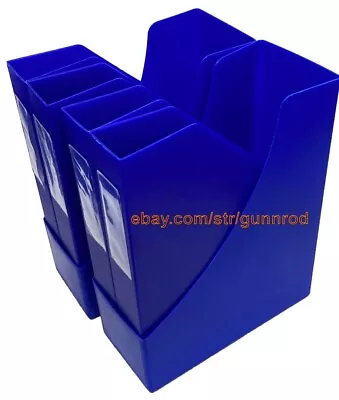 6 - Royal Blue Magazine & File  Holder Holders Organizers For Office Paperwork • $26.30