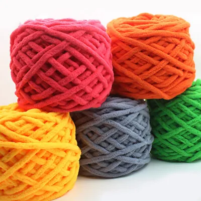100G Skeins Chunky Wool Yarn Knitting Crochet Chenille Milk Baby Velvet Yarn • $5.21