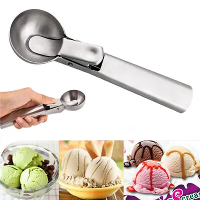 Ice Cream Scoop Stainless Steel For Mash Potato Ice Cream Spoon Ball Scooper New • £5.88