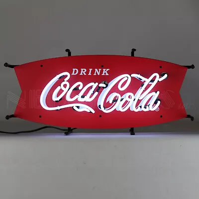 Drink Coca Cola Fishtail Licensed Neon Sign Soda Machine Wall Lamp Vendo 81 VMC • $184.99