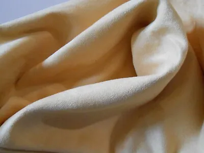 Yellow Cream Micro Suede Fabric 60” X 1  3/4 Yd Upholstery Apparel • $19.99