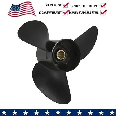 10.25 16-G OEM Black Stainless Outboard Prop Fit Yamaha 40-60HP663-45978-00-98 • $213.90