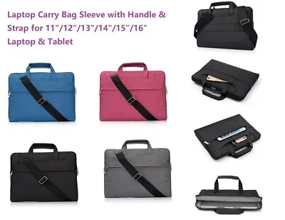 Laptop Carry Bag Sleeve With Handle+Strap For Macbook 11/12/13/14/15/16  Air/Pro • £13.99