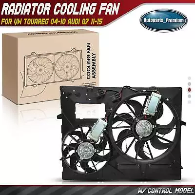 Dual Engine Radiator Cooling Fan W/ Control Model Assembly For VW Touareg 04-10 • $199.99