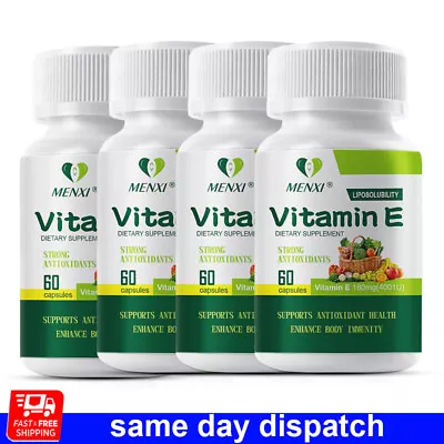 Vitamin E 400 IU 180mg Capsules - Supports Skin Hair Immune And Eye Health • $37.99