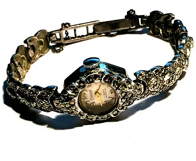 $132 • Buy Vintage Swiss Made CORONET 17 Jewels Incabloc Marcasite Watch Working
