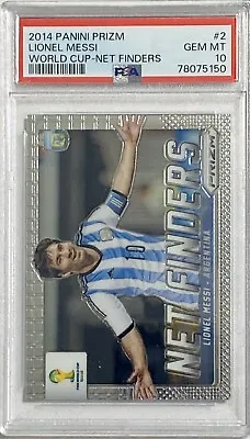 2014 Panini Prizm Fifa World Cup #2 Net Finders Lionel Messi Psa 10 Gem Mint • $199.99