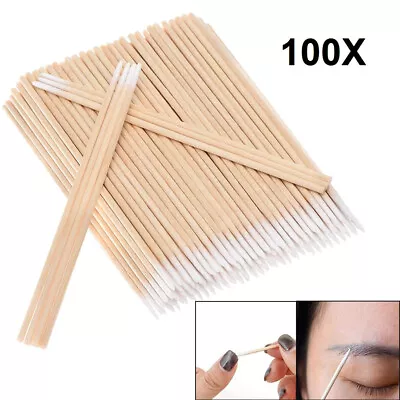 100X Pointed Cotton Swabs Makeup Health Medical Ear Jewelry Clean Sticks Buds • £2.85
