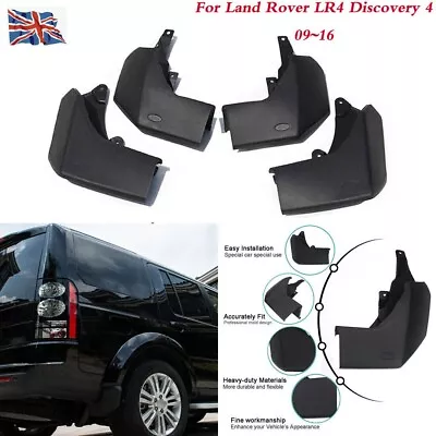 4pcs Front & Rear Mud Flaps Set Mudflaps Kit For Land Rover Discovery 4 2010- • $51.28