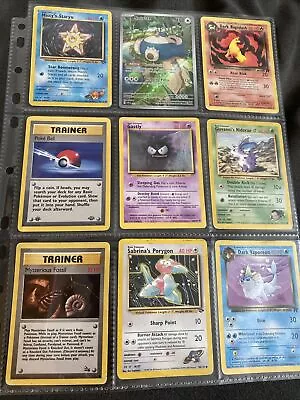 Vintage Pokemon Card Collection - No Binder Lot 2 Pages - Modern MP-NM • $4.25