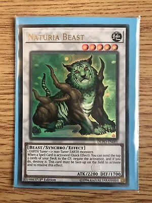 Yugioh Naturia Beast Ultra Rare 1st Edition DUPO-EN091 Near Mint Card • £2.50