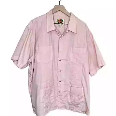 Haband Mens Guayabera Shirt  Short Sleeve  Embroidered XX XXL • $15