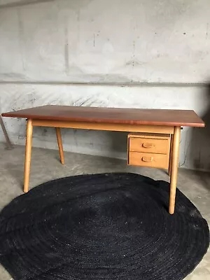 Mid Century Danish Teak Desk By Paul Volther For Fdb Mobler Denmark 1958 • £895