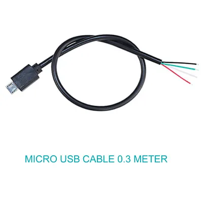 10pcs 30cm Micro USB Male Plug Cable 4 Wires Power Pigtail Cable Cord DIY • $6.99