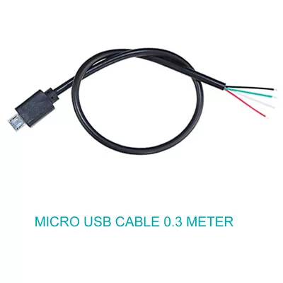 5pcs 30cm Micro USB Male Plug Cable 4 Wires Power Pigtail Cable Cord DIY • $3.99