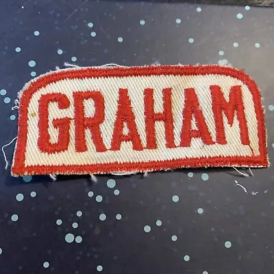 Vintage Graham Patch Employee Uniform Hat 2D 3.25” X 1.5” • $9.90