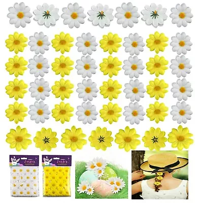 Artificial Flower Heads 4.7cm Fake Daisy Flowers Easter Bonnet Party Decoration • £3.99