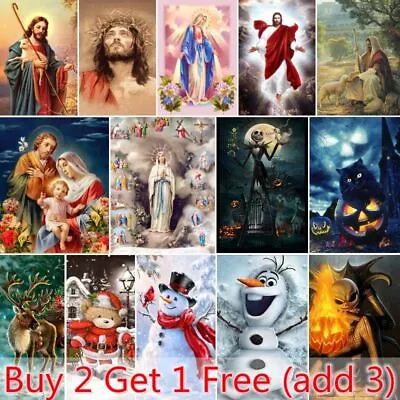 $16.99 • Buy Christmas Gifts 5D Full Drill Diamond Painting Kits Embroidery Home Art Decors