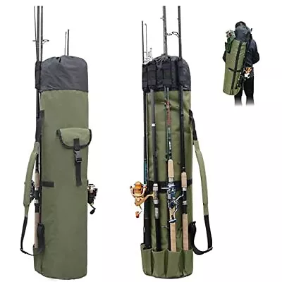 Fishing Pole Bag With Rod Holder Fishing Rod Bag Carrier Case 5 Poles Waterpr... • $37.64