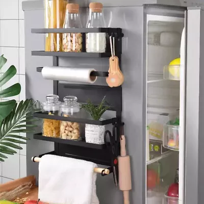 Magnetic Fridge Rack Kitchen Refrigerator Storage Seasoning Organiser Spice Rack • £14.95