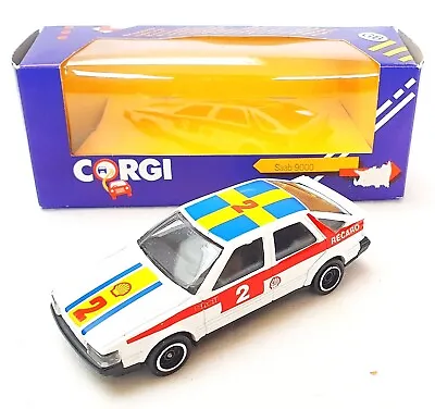 Corgi Toys England 1:43 SAAB 9000  SHELL - RECARO  Rally Model Car C106 MIB`84! • $24.99