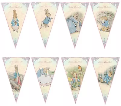 £7.99 • Buy Peter Rabbit Pink Bunting,Baby Shower,Nursery Decor,Birthday Party Bunting