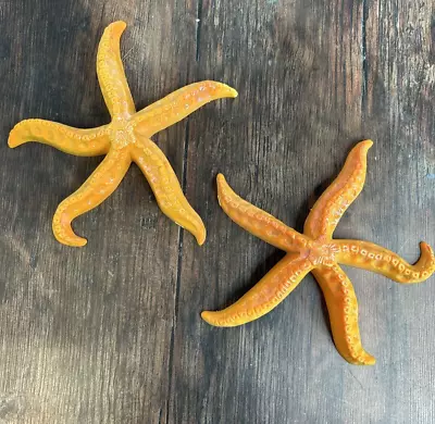 Retro Vintage Wall Starfish Hanging Decoration Ornament Kitsch Pair Plastic • £10