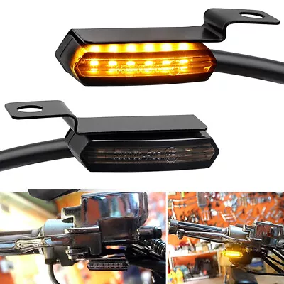 Motorcycle Sequential LED Turn Signals Flowing Mini Handlebar Light For Harley • $13.69