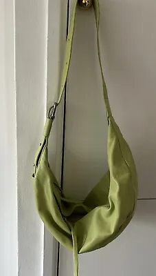 Bnwot Annette Gortez Pistachio Green Butter Soft Leather Bag Banana Across Body  • £150