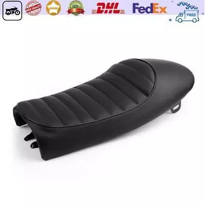 Flat Hump Vintage Seat Black For Cafe Racer Custom Scramblers Trackers Bobber S8 • $205.69