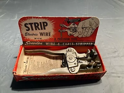 Vintage USA Speedex Wire And Cable Stripper In Original Display Box • $20