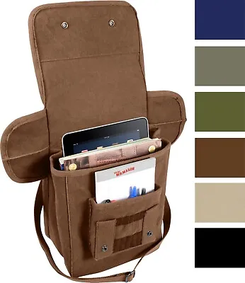 Military Map Case Shoulder Bag Heavy Canvas Tech Shoulder Tablet Carry Pouch • $23.99