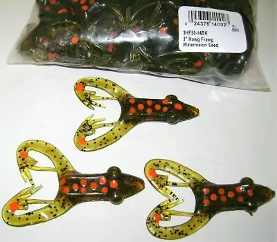 50 Mister Twister 3 Inch Hawg Frawg Lures Frogs Bass Pike Watermelon Seed Color • $17.99