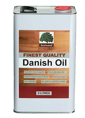 Danish Oil Bestwood 10 LITRES (2X5 Litre Cans) 50% Tung Oil Express Delivery  • £73.70