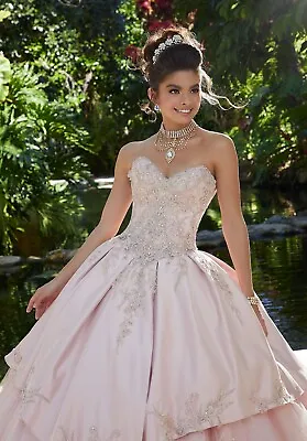 Mori Lee Quinceanera Dress 89248 - Blush Rose Gold - US 10 • $599.99