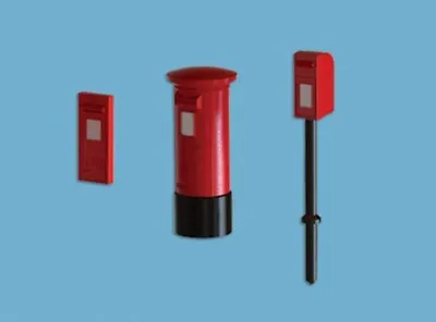 Modelscene 5191 - 9 X Red Assorted Post Boxes N Gauge Plastic Kit - 1st Post • £8.49