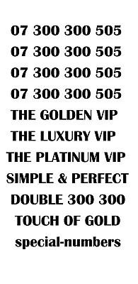 £69.99 • Buy Gold Luxury Vip Platinum Rare 300 300 505 Business Mobile Number - Gold Platinum