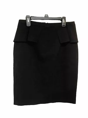 Tahari Black Peplum Ruffle Pencil Skirt Size 4 • $15