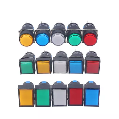 YIJIA LA16 Push Button Momentary Switch Light LED ON OFF 12V 24V 220V AC/DC • $3.48