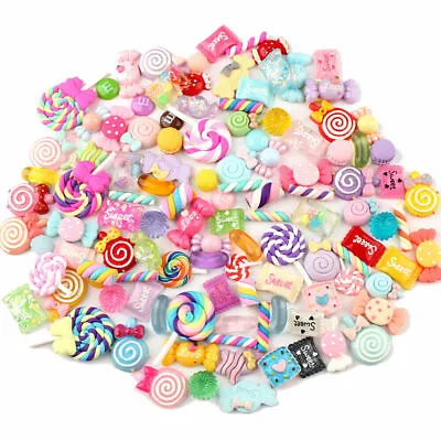 $13.98 • Buy DIY 30Pcs Mixed Candy Sweets Slime Charms Set Cute Resin Flatback Slime Beads