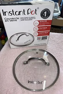 Instant Pot Tempered Glass Lid Stainless Steel Rim 6 QT Quart Model Replacement • $12