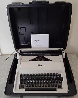 Chums 11” Manual Typewriter. Cream Model AP 818 0232. Cream With Case  • £45