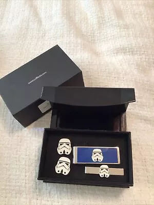 New Disney Star Wars Stormtroopers Cuff Links Money Clip Tie Box Set Lucas Films • $20