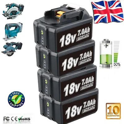 18V 7.0Ah Makita Battery BL1860B BL1850B BL1815N 4-Ports Charger DC18SF LXT LED • £25.89