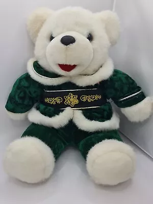 DanDee Snowflake 25cm Teddy Bear Velvet Green Plush Stuffed  Toy Christmas Bear • $45