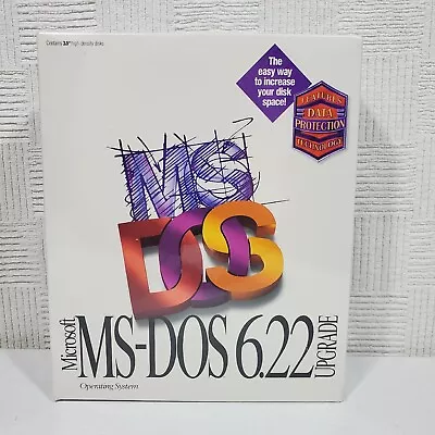 MS-DOS 6.22 Upgrade Microsoft New In Shrinkwrap 3.5” HDD HTF RARE • $99.97