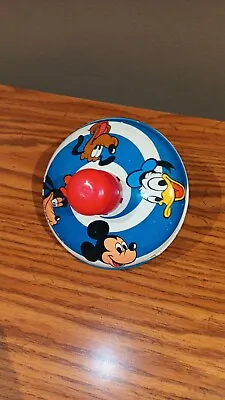 Vintage 1973 Walt Disney Mickey Mouse Metal Spin Top Toy  • $25