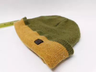 Volcom Mens Beanie Hat Clothing Apparel Snowboarding Skate Green Yellow 80% Wool • $20