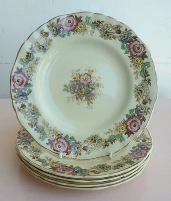 $45 • Buy Set Of 5 Vintage J&g Meakin Sunshine Sol Floral Bread Butter Side Plates England