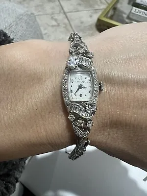 Vintage Diamond Hamilton Watch (2ctw) • $3499